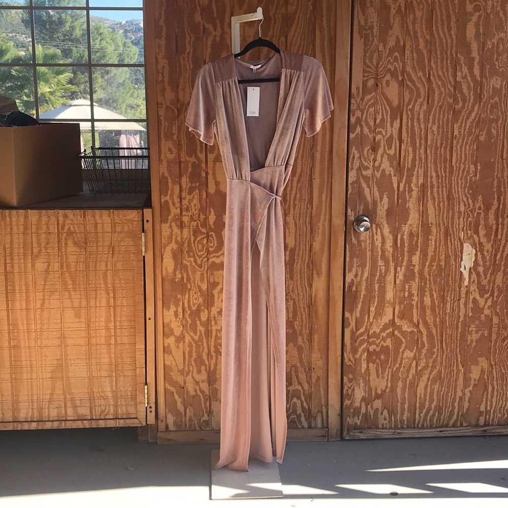 Tobi Velvet Wrap Dress